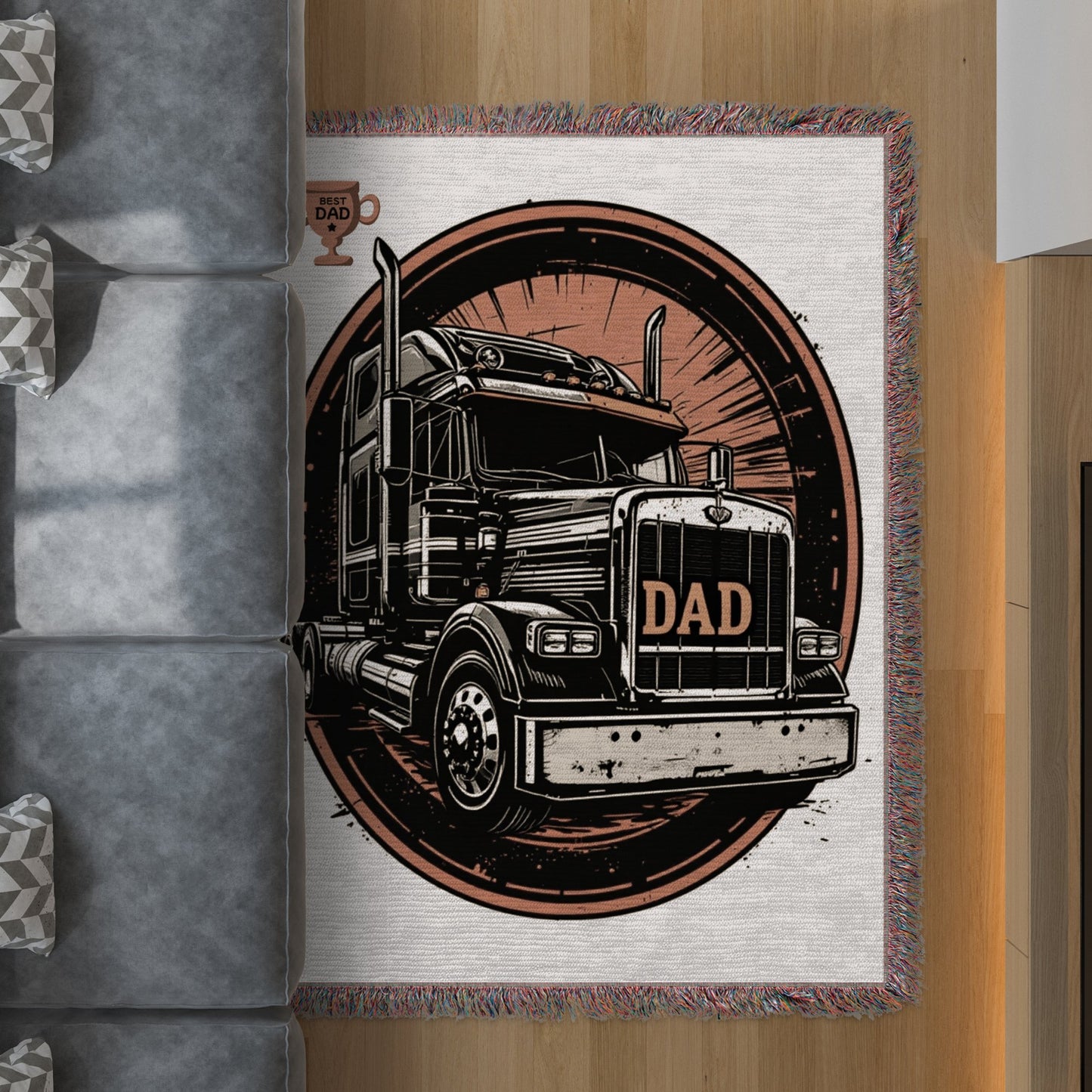 Dad Truck Graphic Design Blanket Rug product