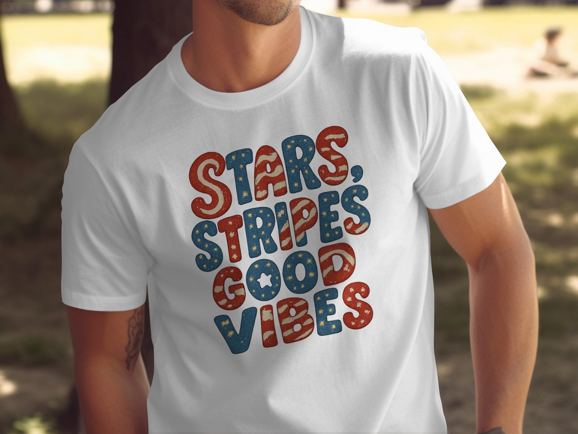 Stars Stripes Good Vibes Graphic Tee product