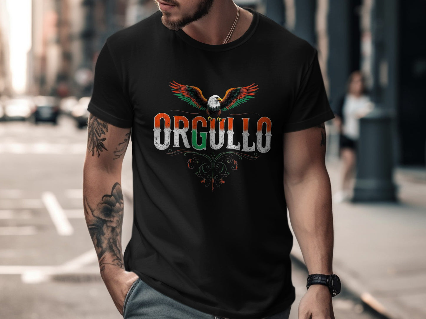 Orgullo Eagle Design Graphic Tee Shirt product