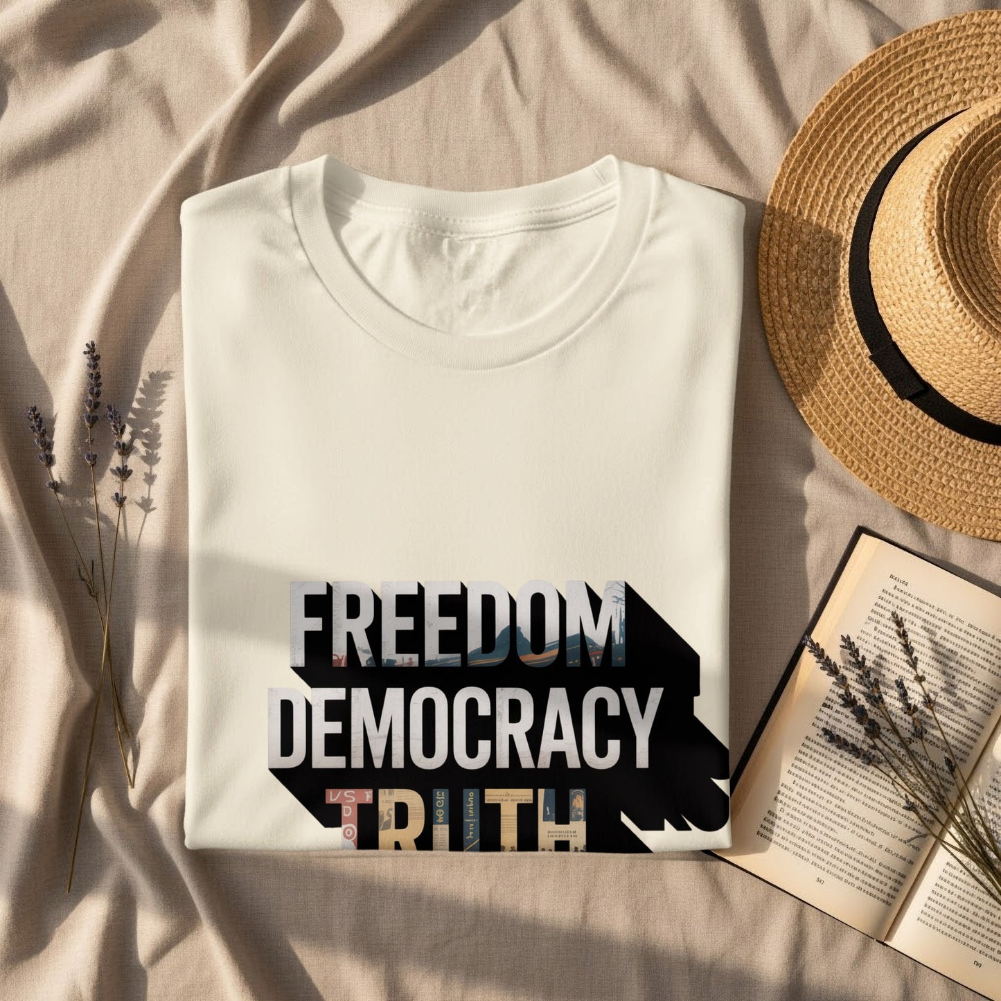 Freedom Democracy Truth Graphic T-shirt product type