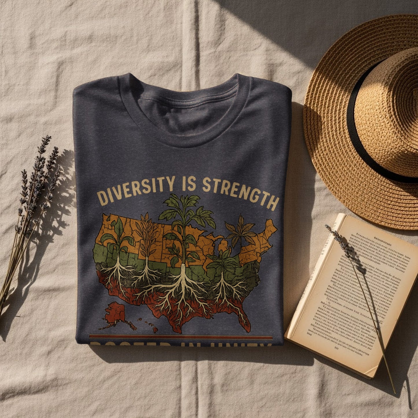 Diversity is Strength USA Map Graphic T-shirt product