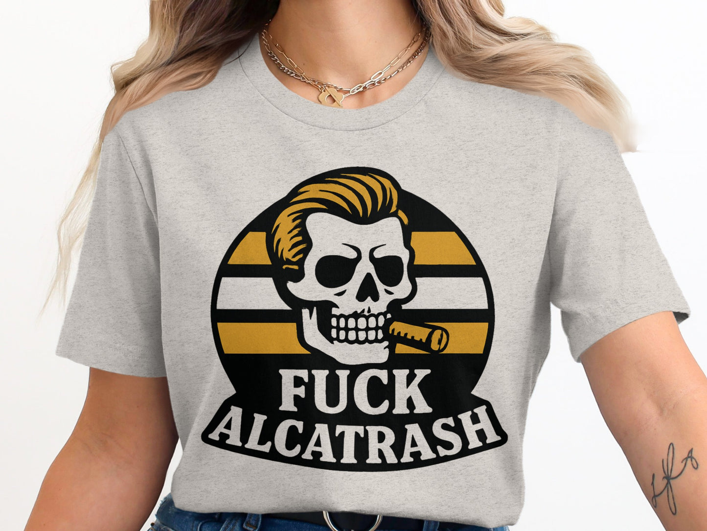 Alcatrash Skull Design Graphic Tee Shirt product