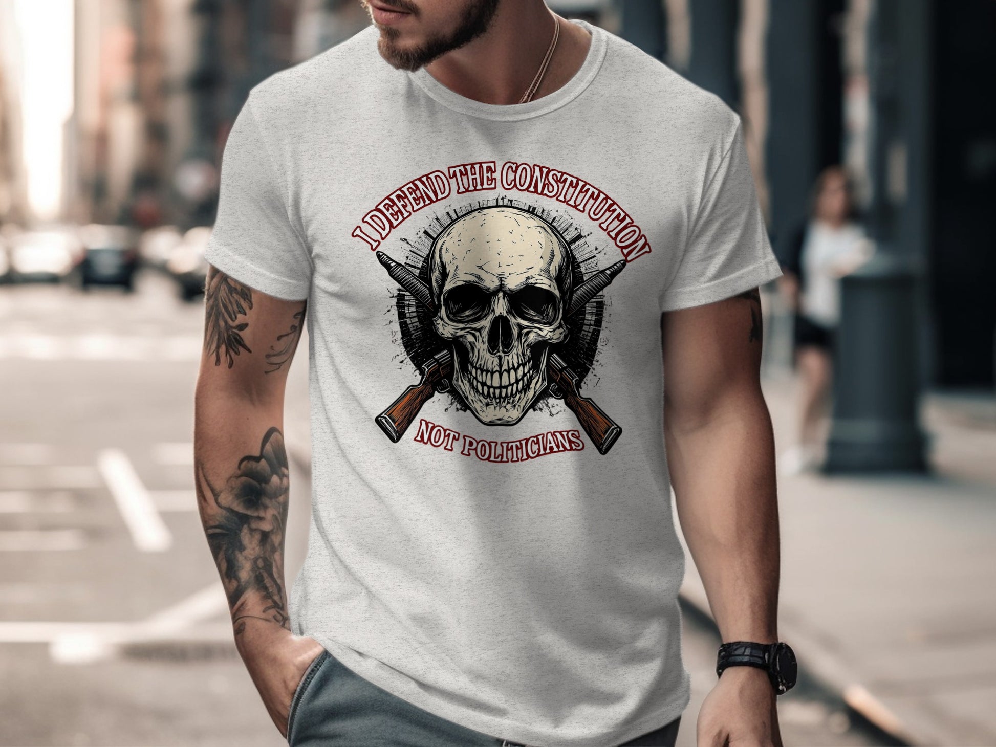 I Defend the Constitution Not Politicians t-shirt