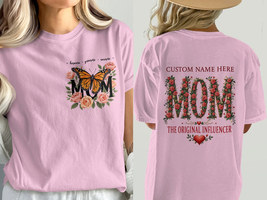 Personalized Butterfly Mom Shirt Trendy Mother Day product