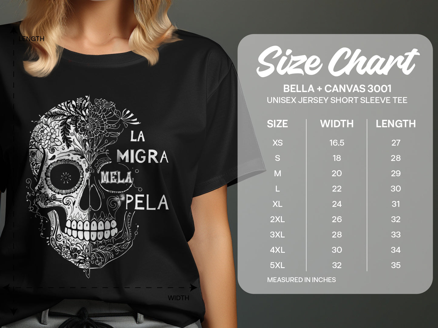 La Migra Mela Pela Skull Graphic T-shirt product