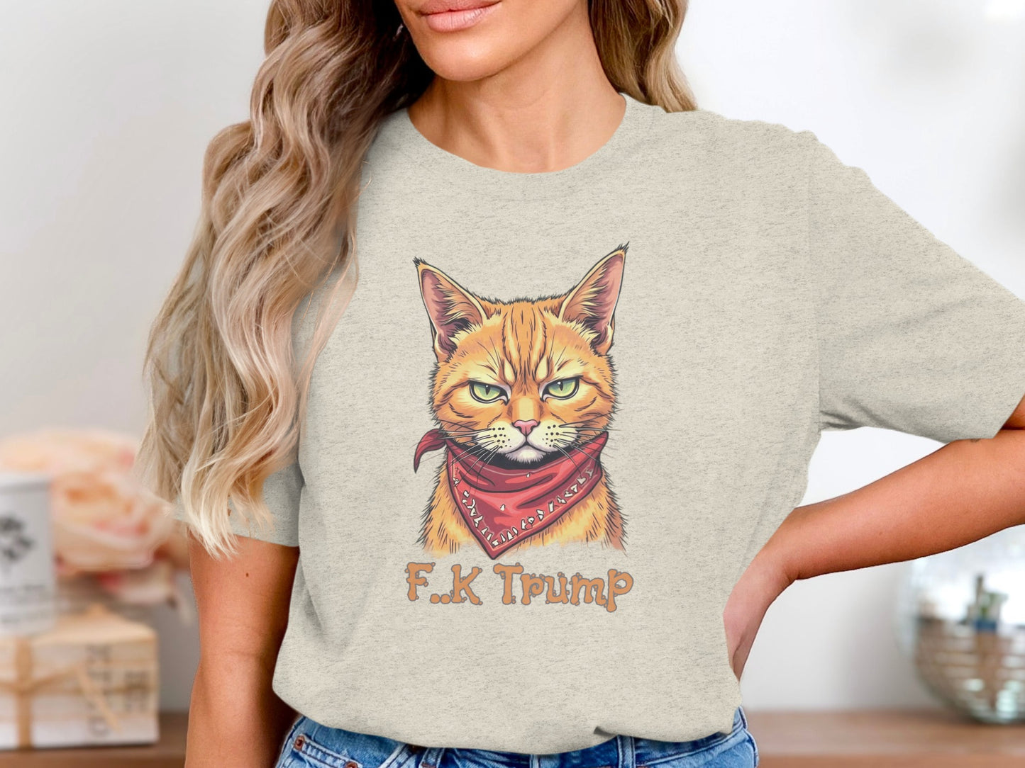 F K Trump Cat with Bandana Graphic T-Shirt product type
