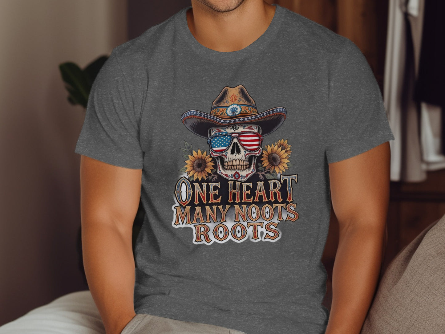 One Heart Many Roots Cool Skull Style Statement product