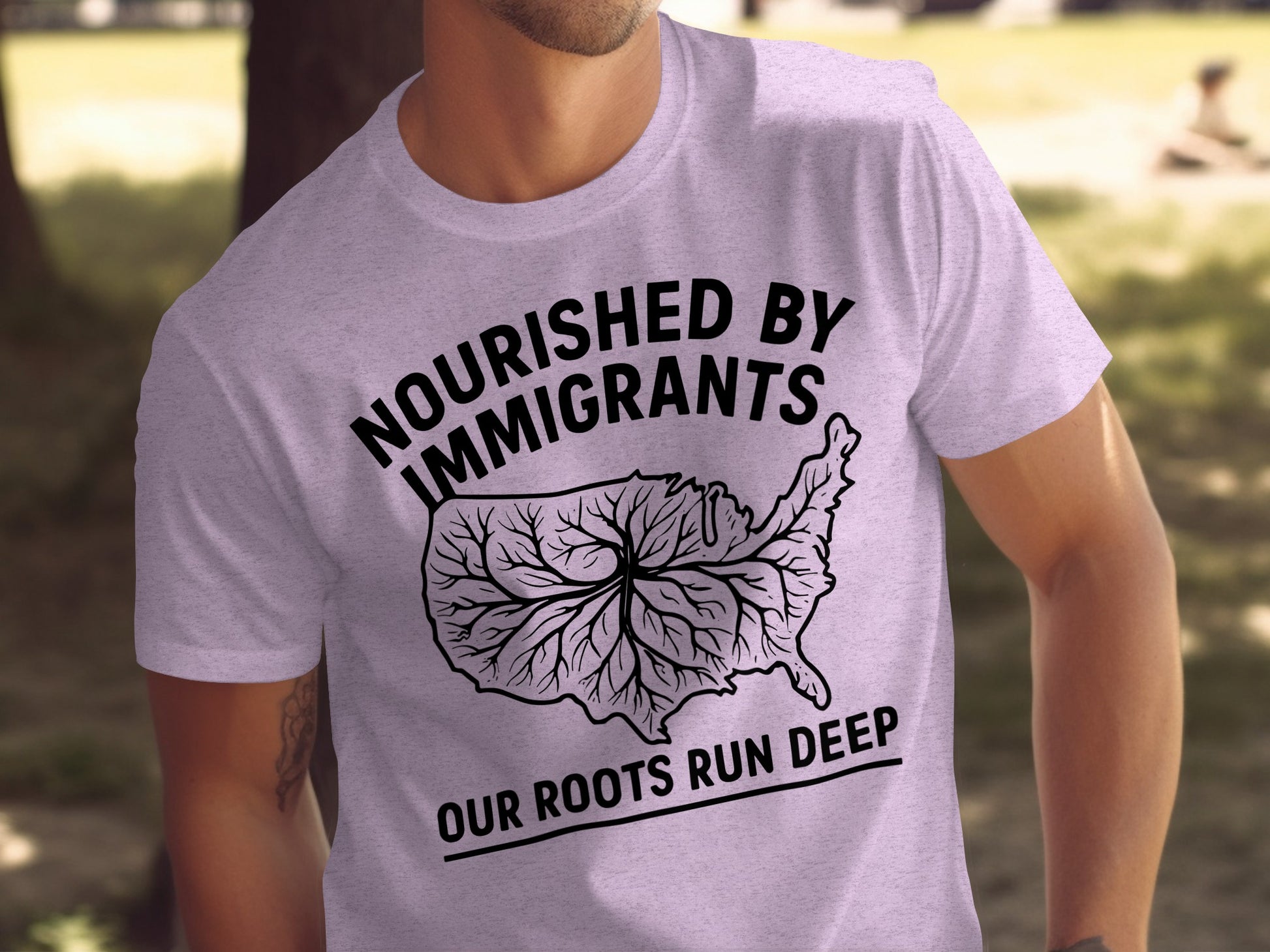 Nourished By Immigrants Our Roots Run Deep T-shirt product