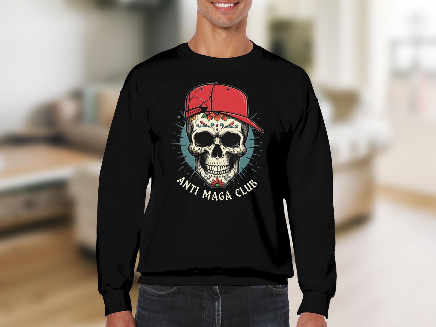 Anti Maga Club Skull Graphic Sweatshirt product