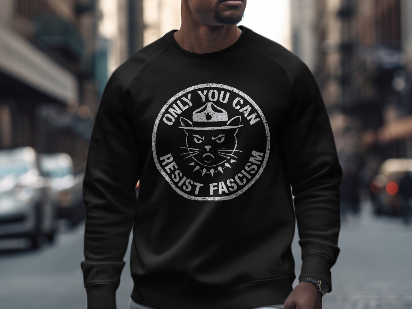 Only You Can Resist Fascism Graphic Sweatshirt product type