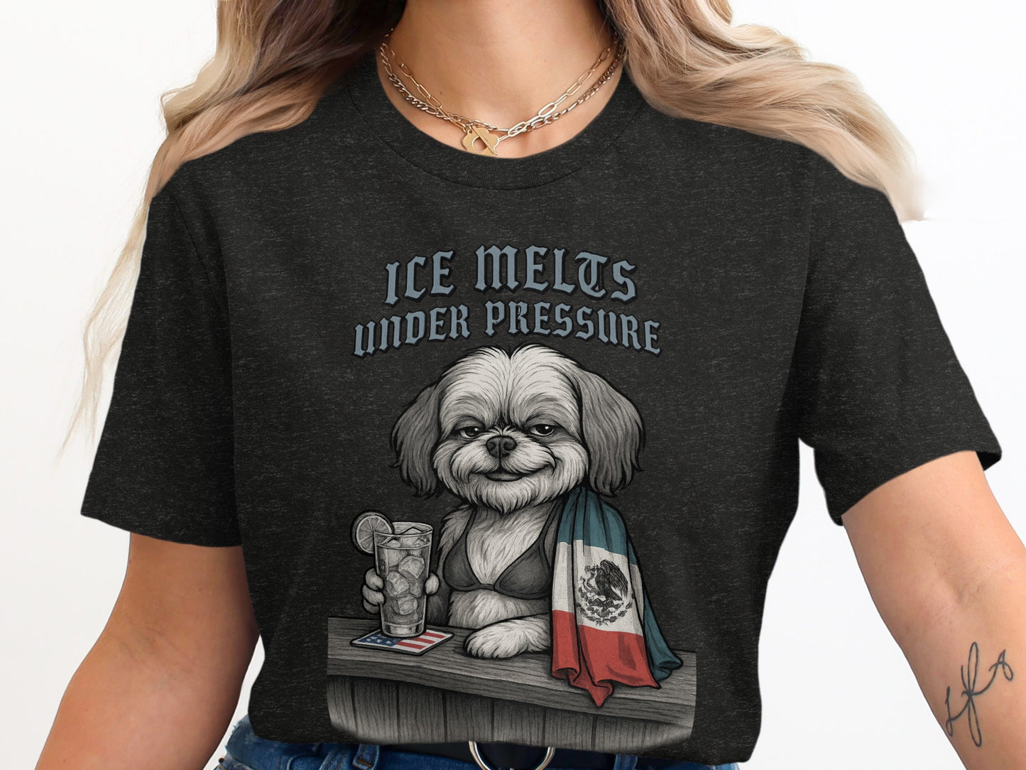 Ice Melts Under Pressure with Dog T-shirt product type