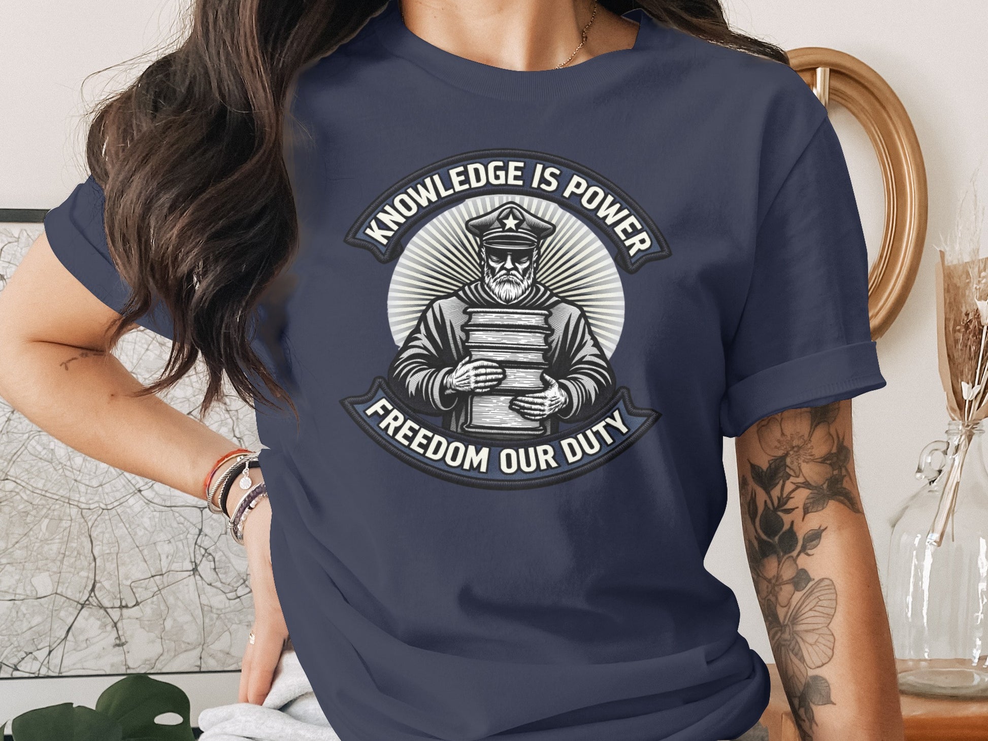 Knowledge Is Power Freedom Our Duty T-shirt