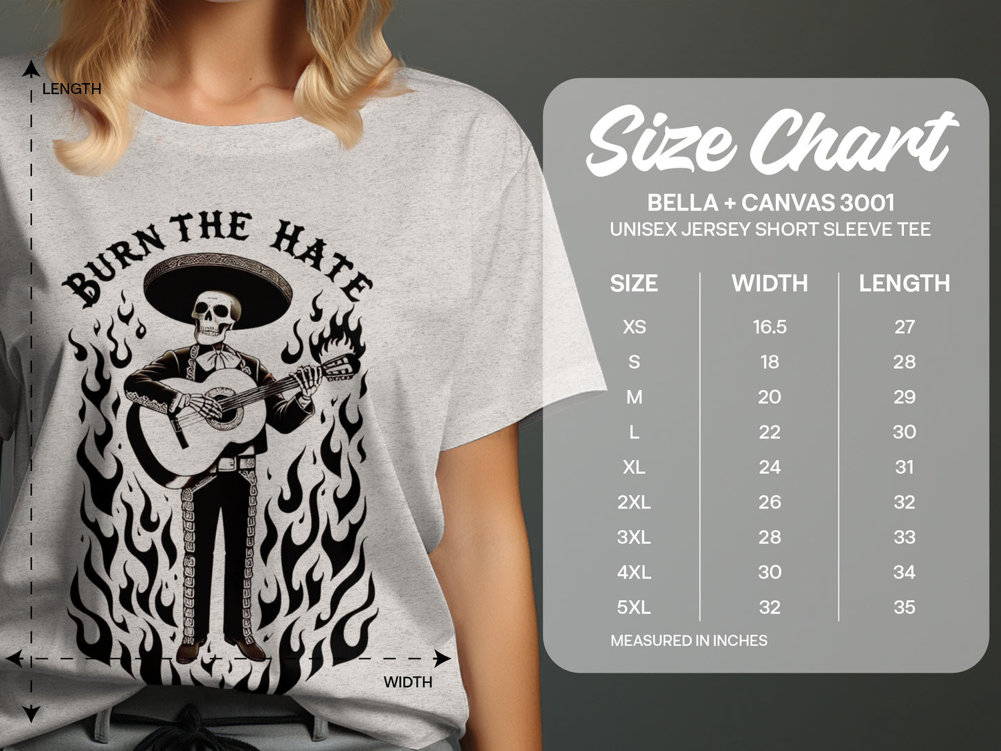 Burn The Hate Graphic Unisex Tee Shirt Product