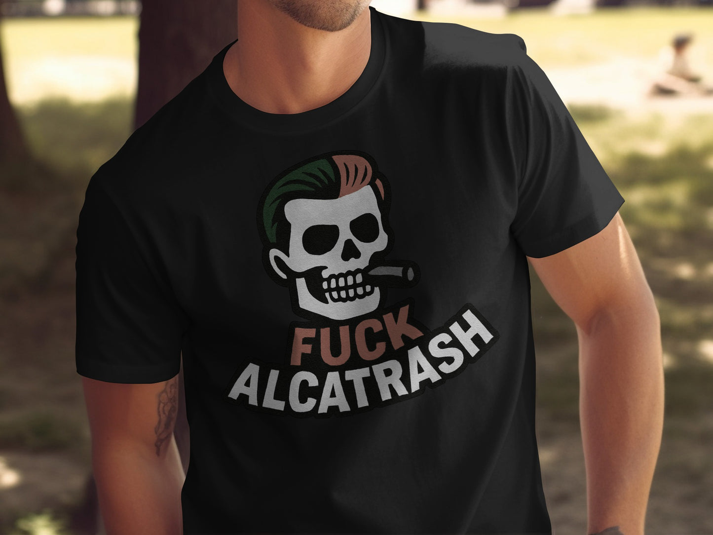 Fuck Alcatrash Skull Graphic T-shirt product
