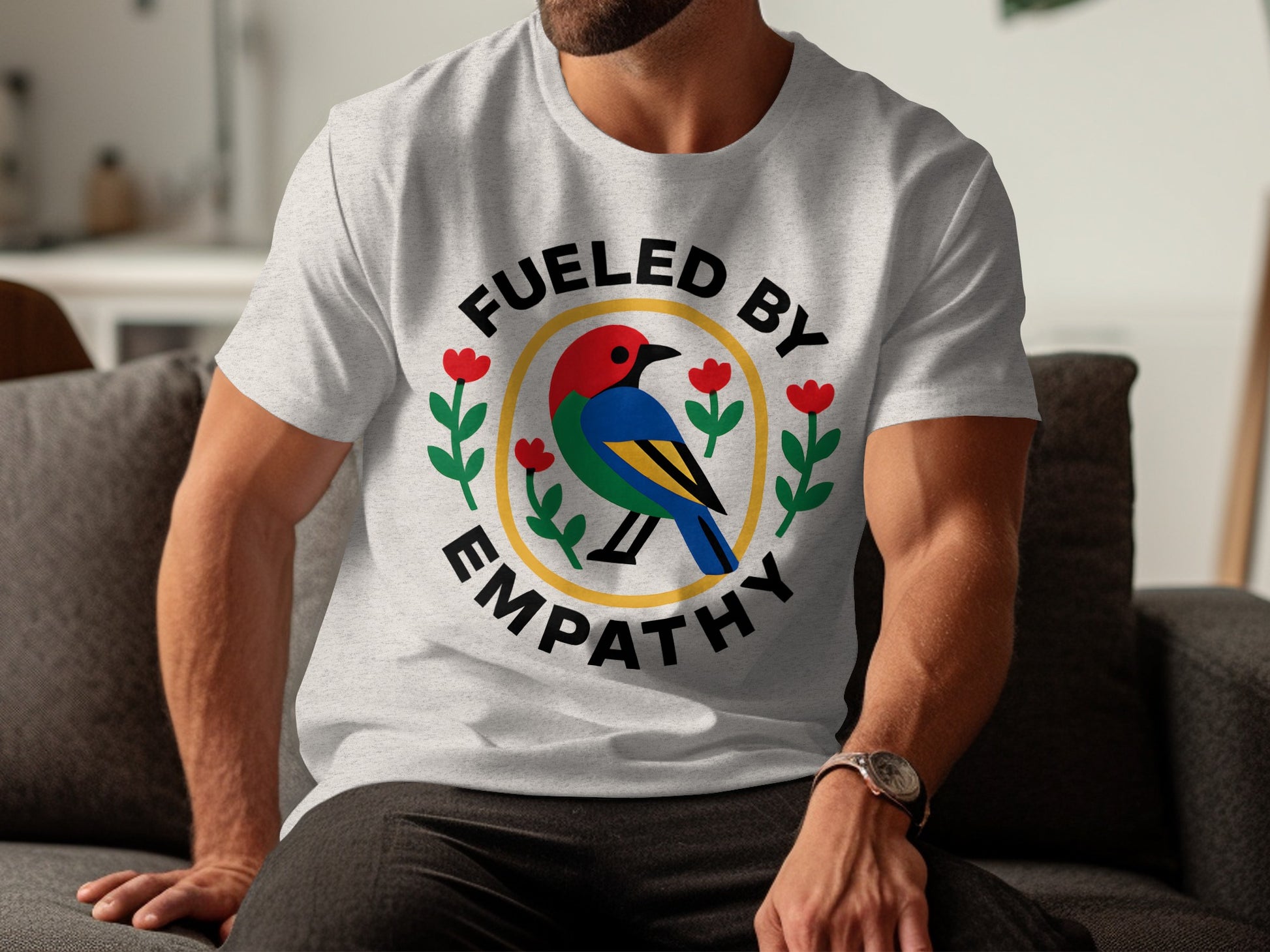 Fueled By Empathy Bird And Flowers Graphic Tee product