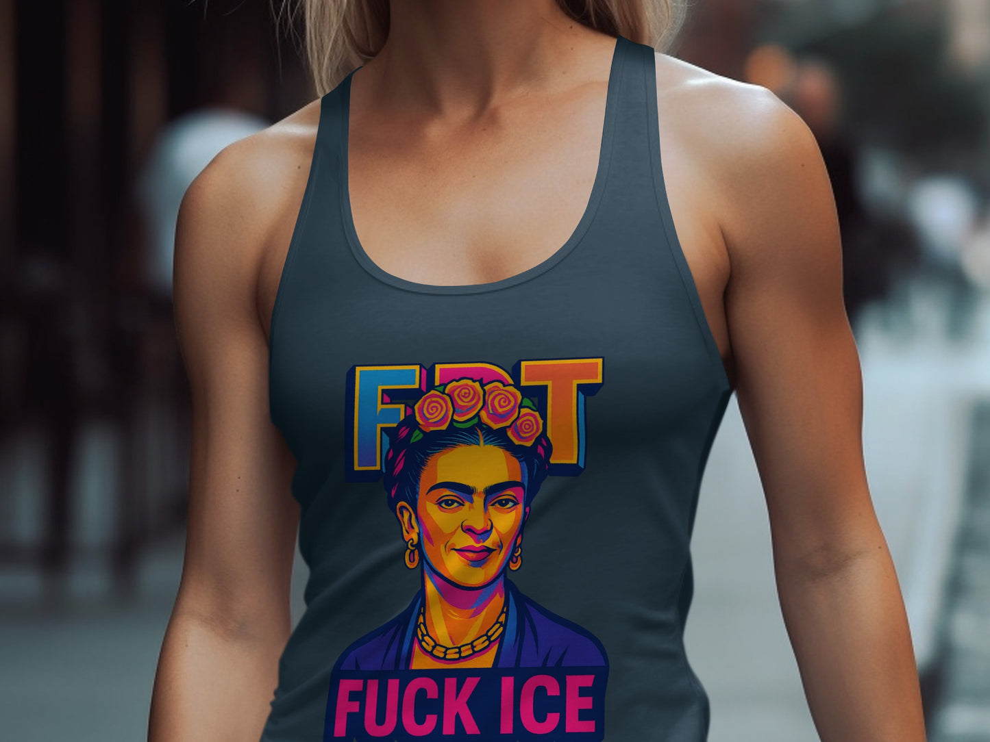 Feminist Art FDT Fuck ICE Graphic Tank Top product