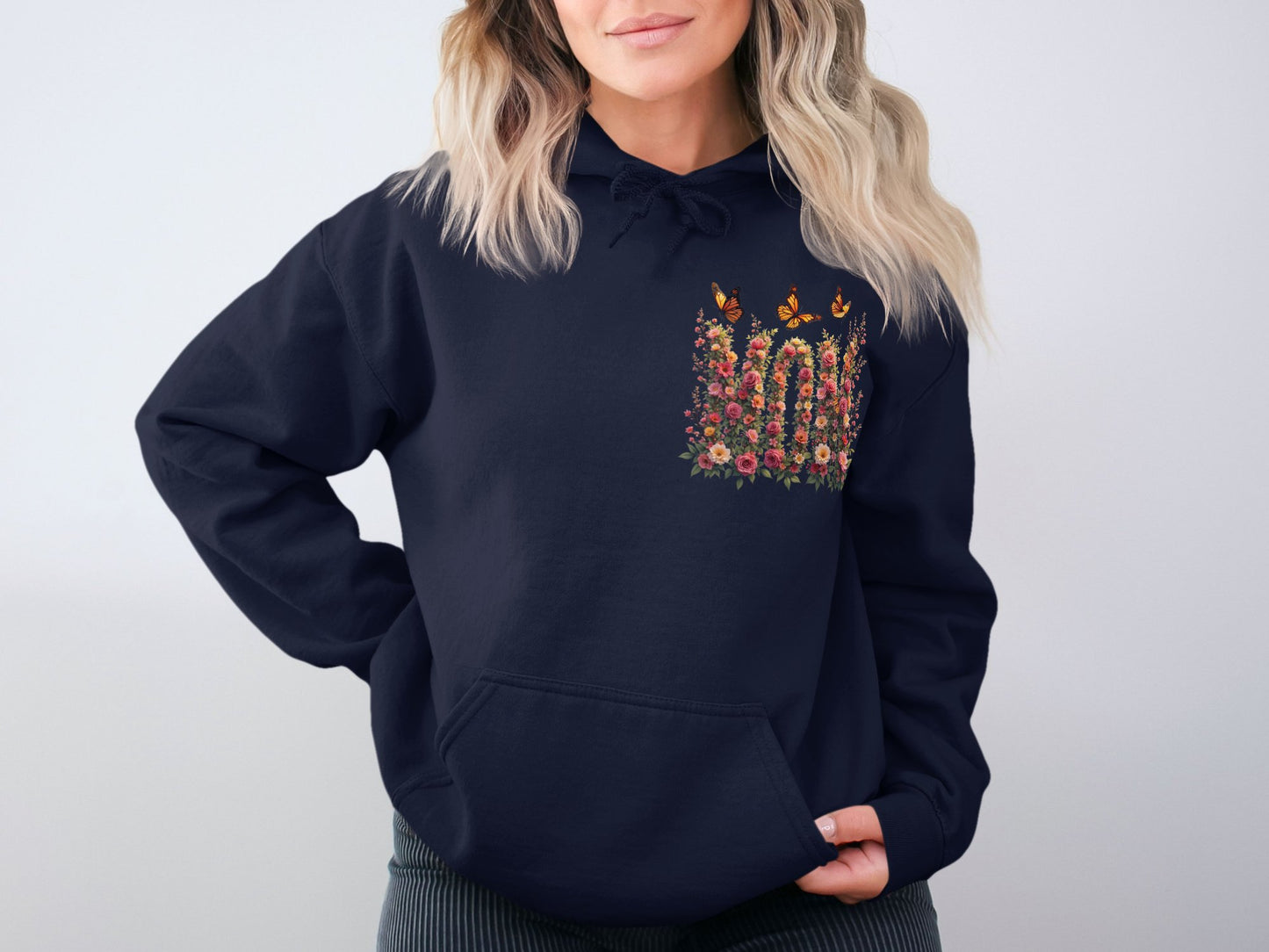 Butterfly and Flower Garden Design Hoodie product