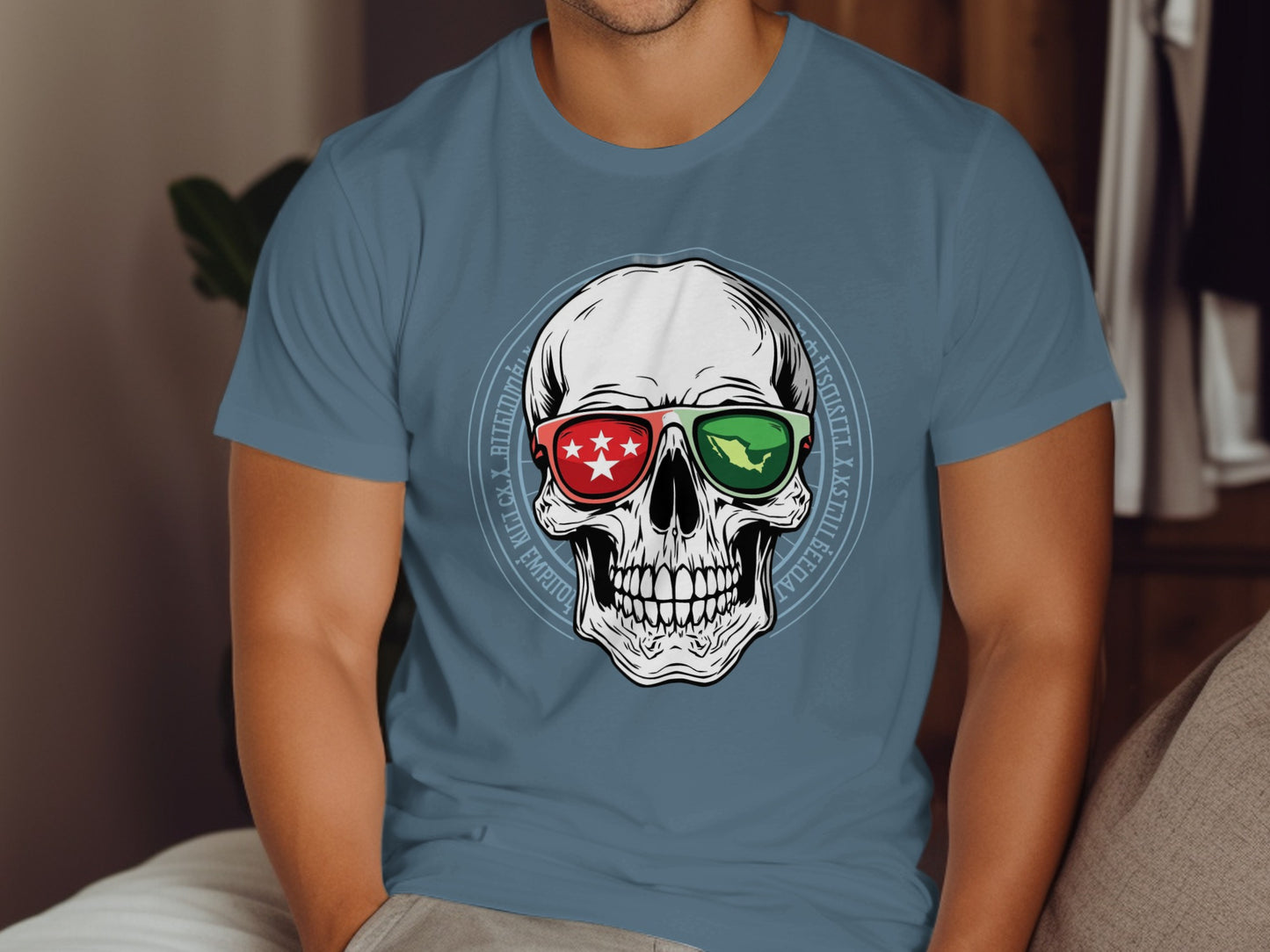 Vibrant Skull with Sunglasses Graphic Tee product type