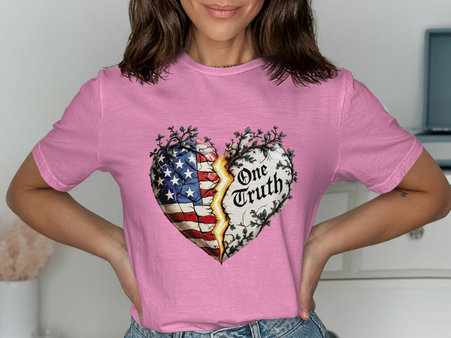One Truth Heart Graphic Tee Shirt product type