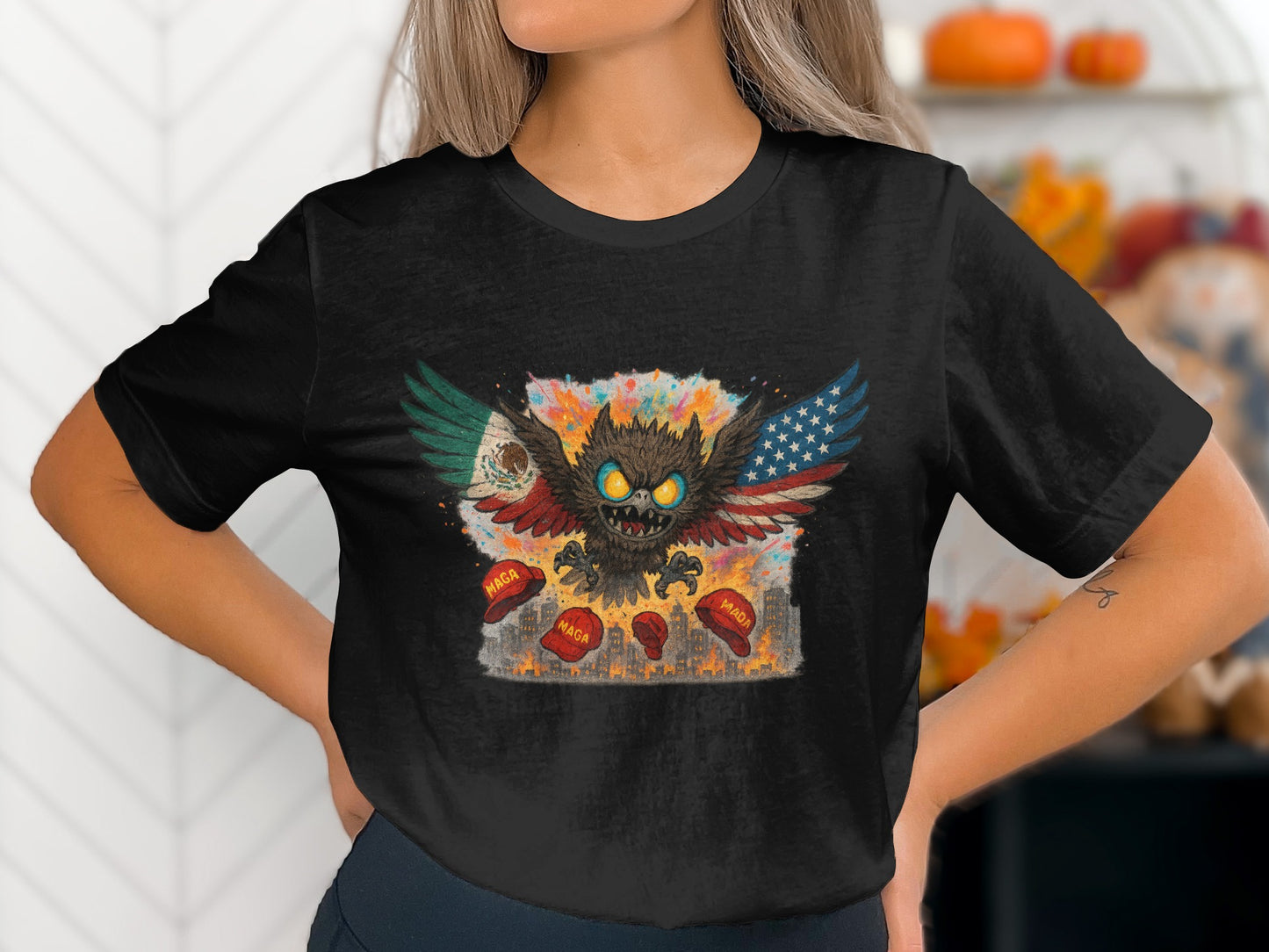 Halloween American Italian Flag Owl Firebombs product type