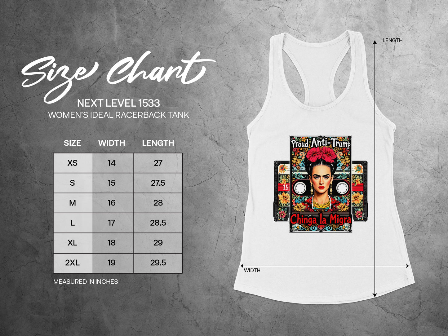 Proud Anti Trump Chinga La Migra Women's Tank