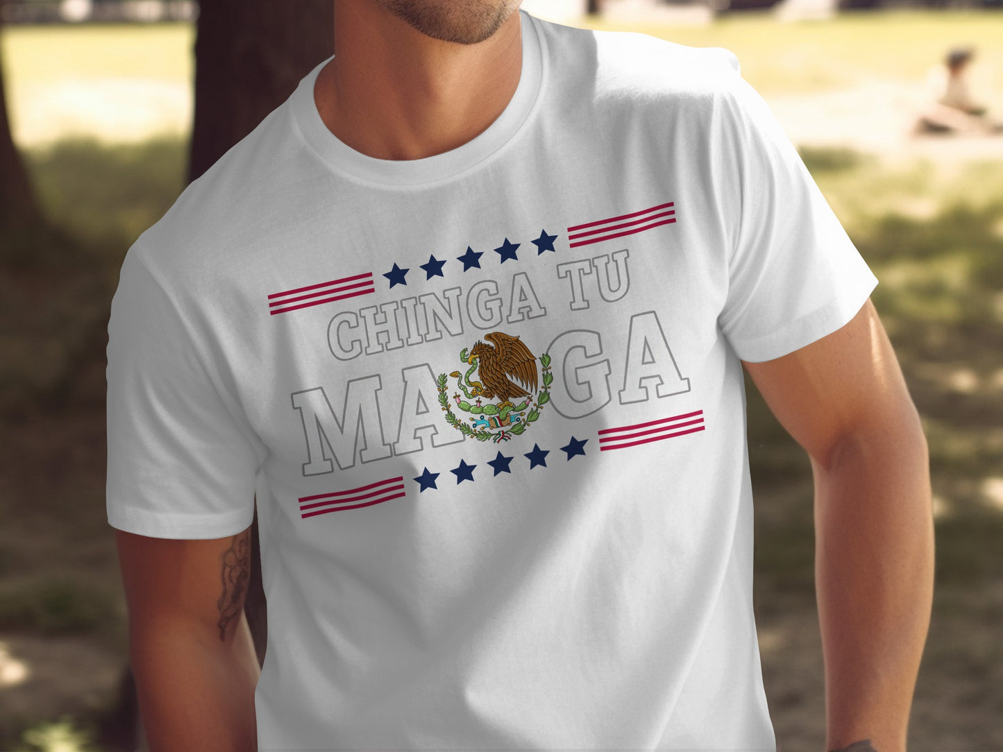 Chinga Tu Ma.nga Stars Eagle Design T-Shirt product