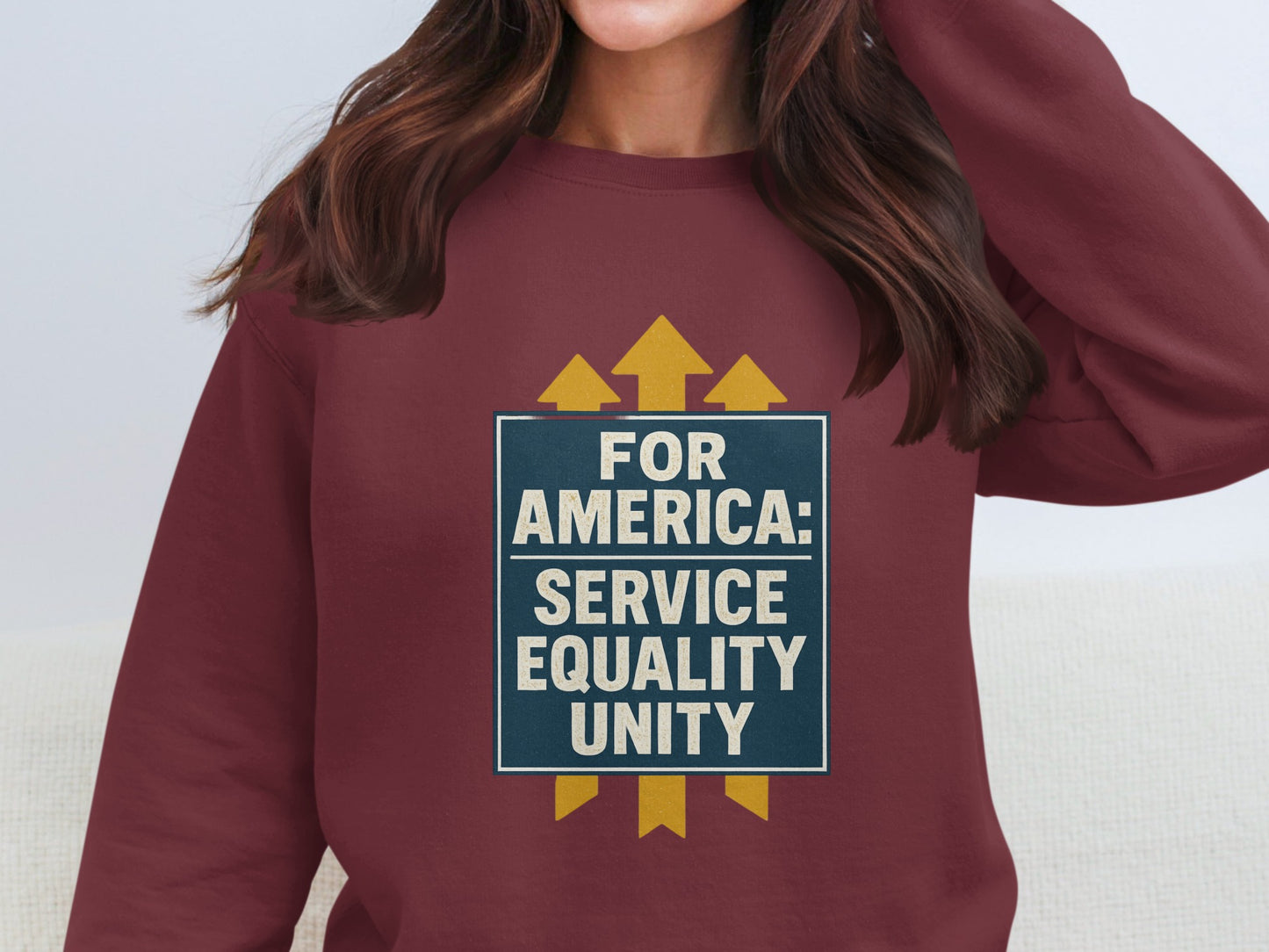 For America Service Equality Unity Sweatshirt product type