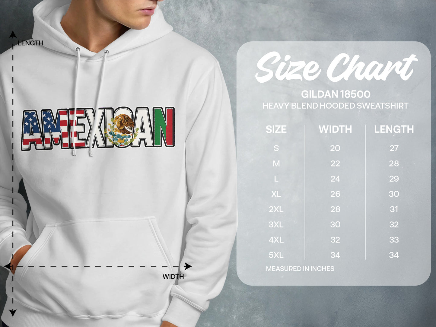 Patriotic Mexican American Hooded Sweatshirt product type