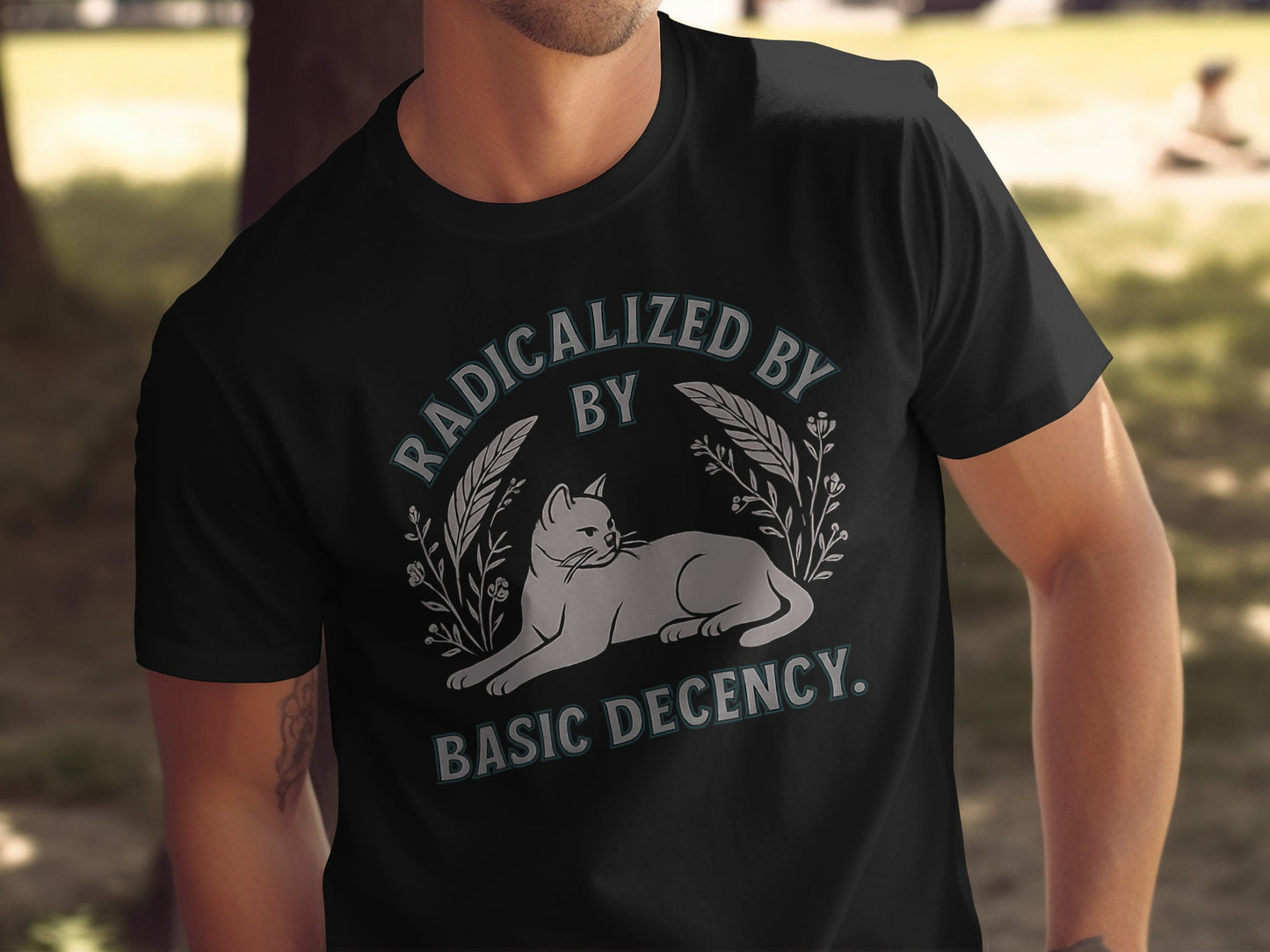 Radicalized By Basic Decency Graphic Tee product