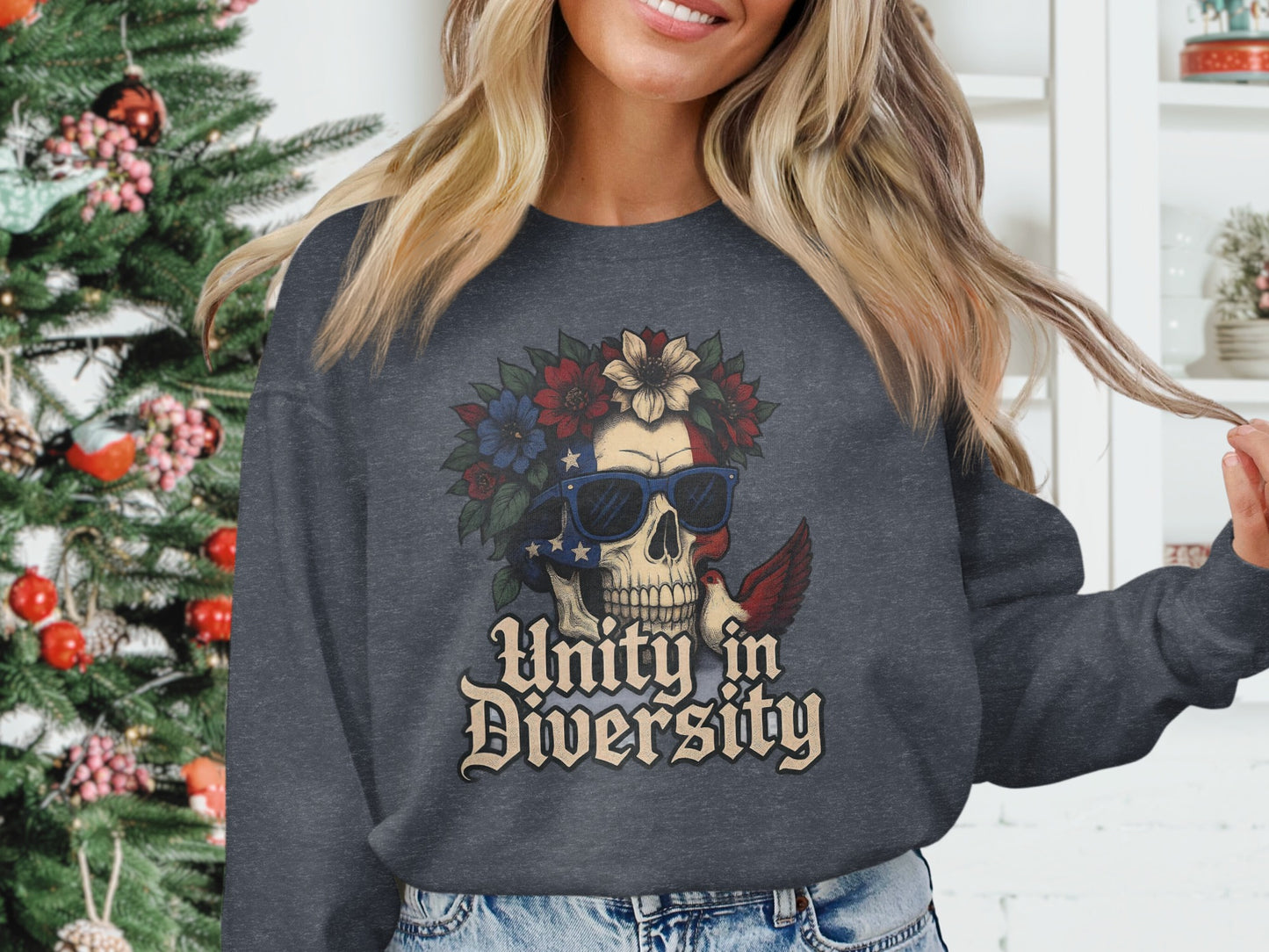 Unity in Diversity Cool Skull Sweatshirt product type