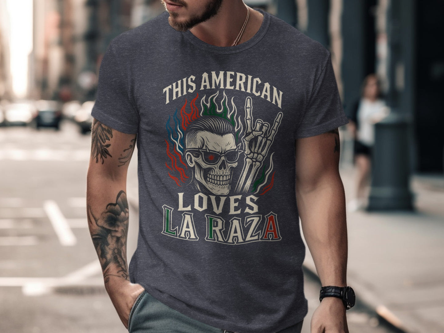 This American Loves La Raza Statement T-Shirt product