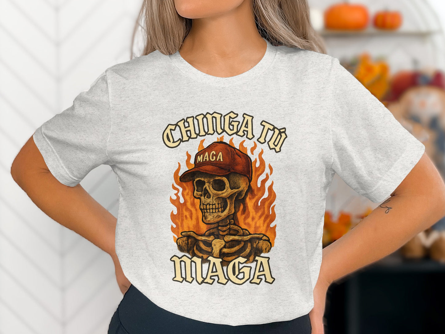 Chinga Tu MAGA Skeleton Graphic T-Shirt product