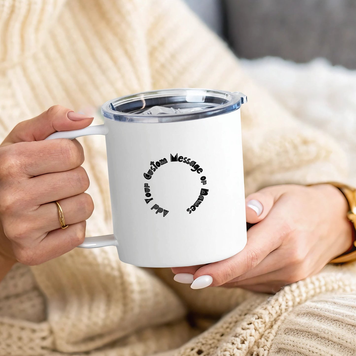 Personalized Custom Message Travel Mug product