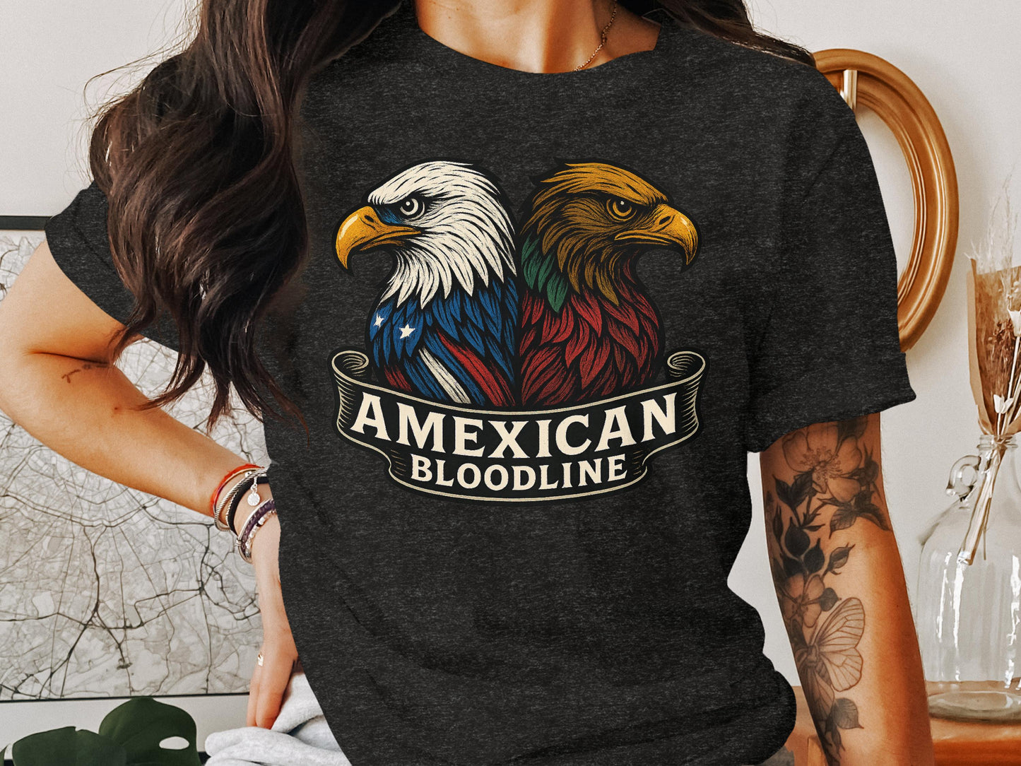 American and Mexican Heritage Graphic T-Shirt product