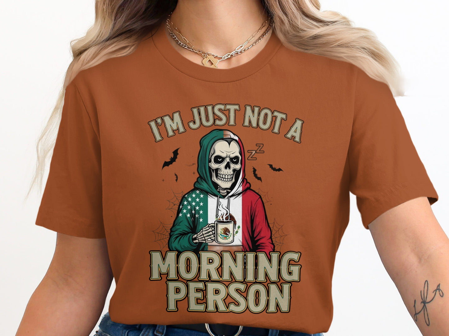 I'm Just Not A Morning Person Skeleton Shirt product type
