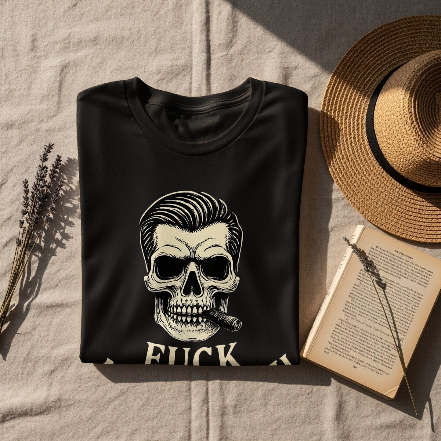 Skull Smoking Cigar Graphic T-Shirt product type