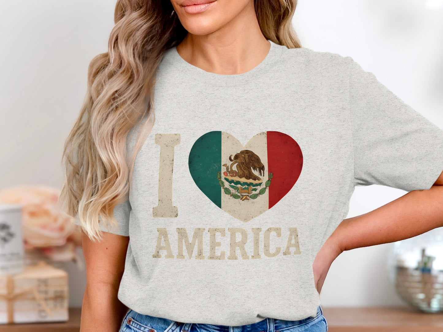 I Love America Heart Shape Graphic Print T-Shirt product