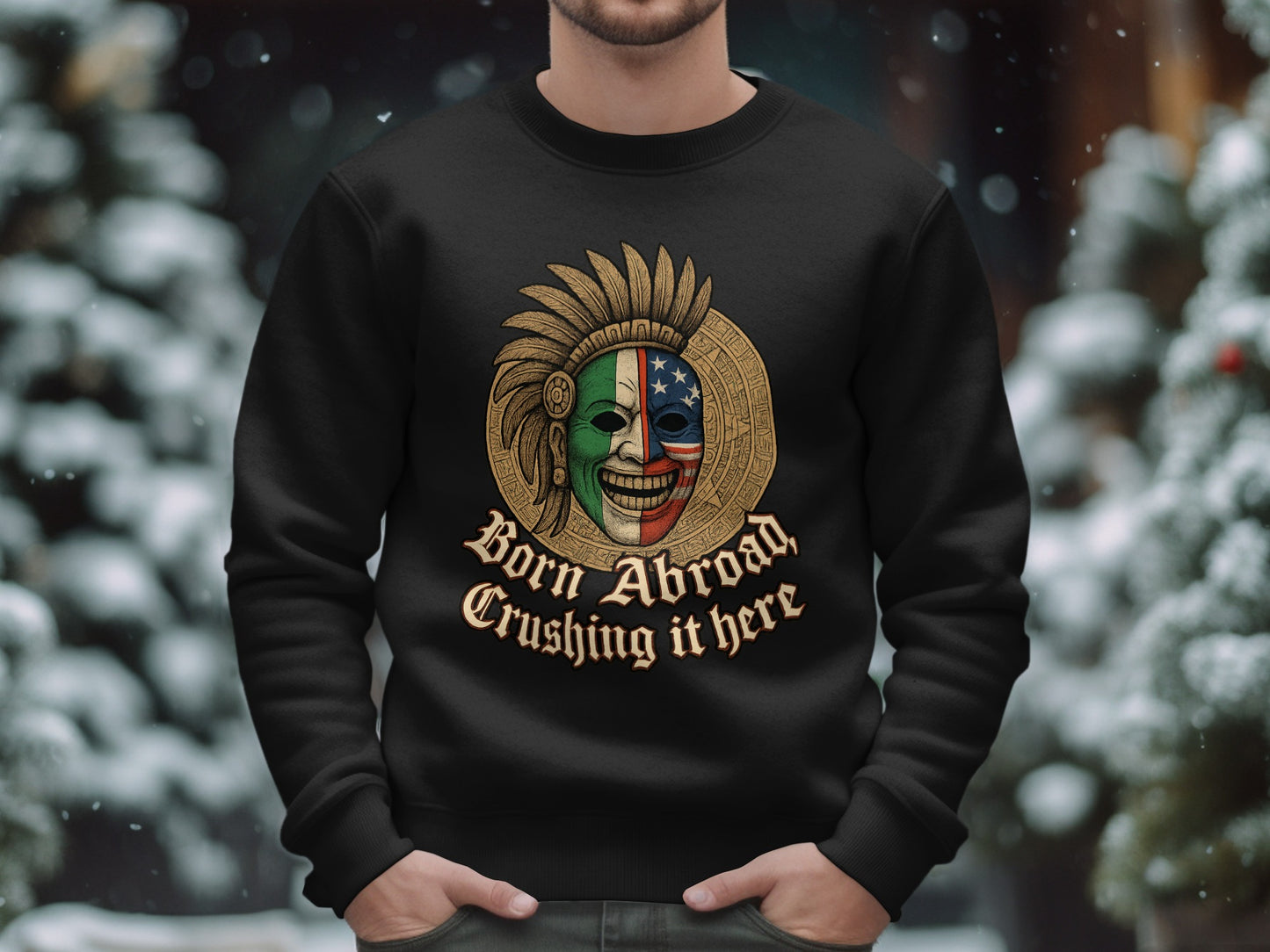 Born Abroad Crushing It Here Graphic Sweatshirt product