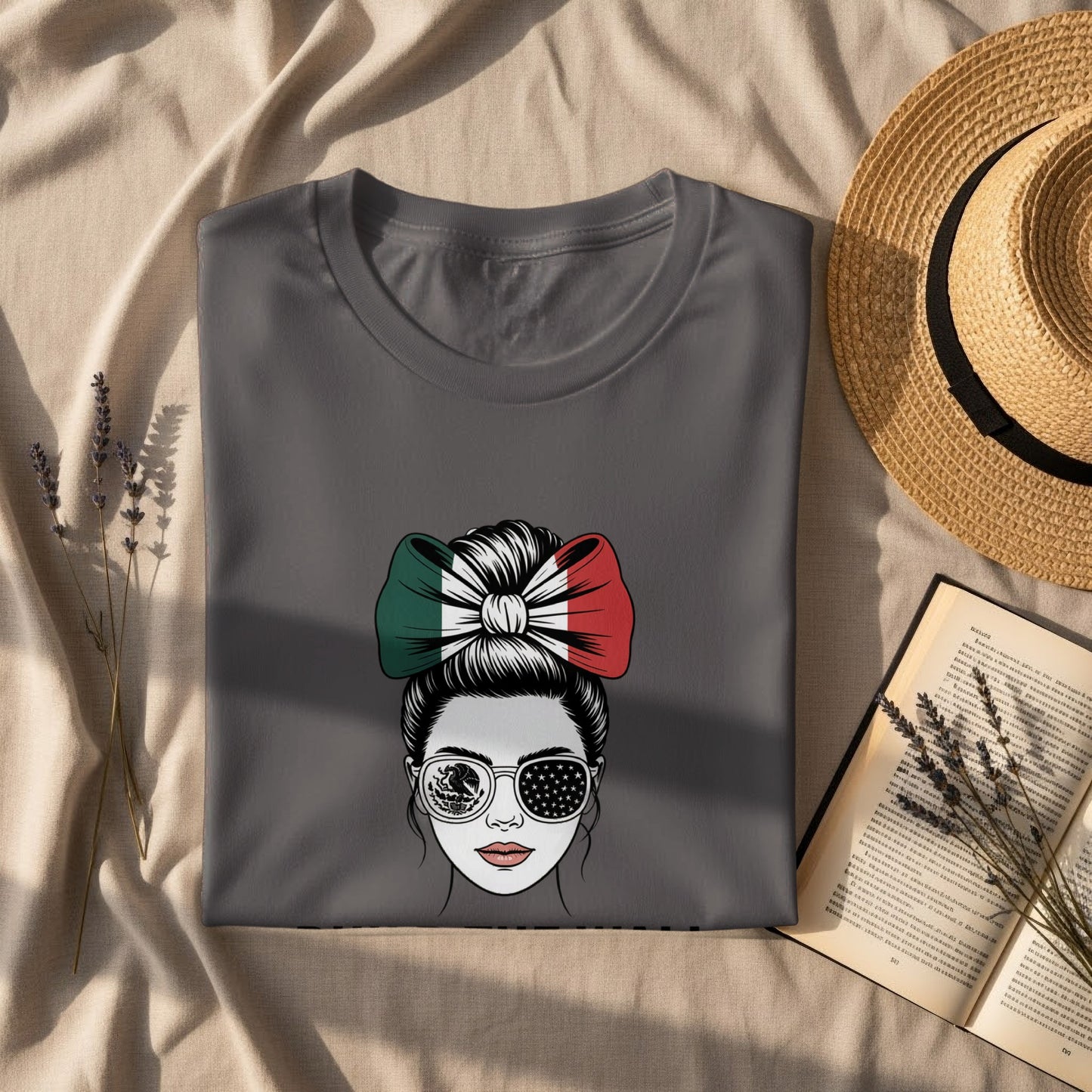 Stylish Graphic Tee with Bow and Sunglasses T-shirt product type