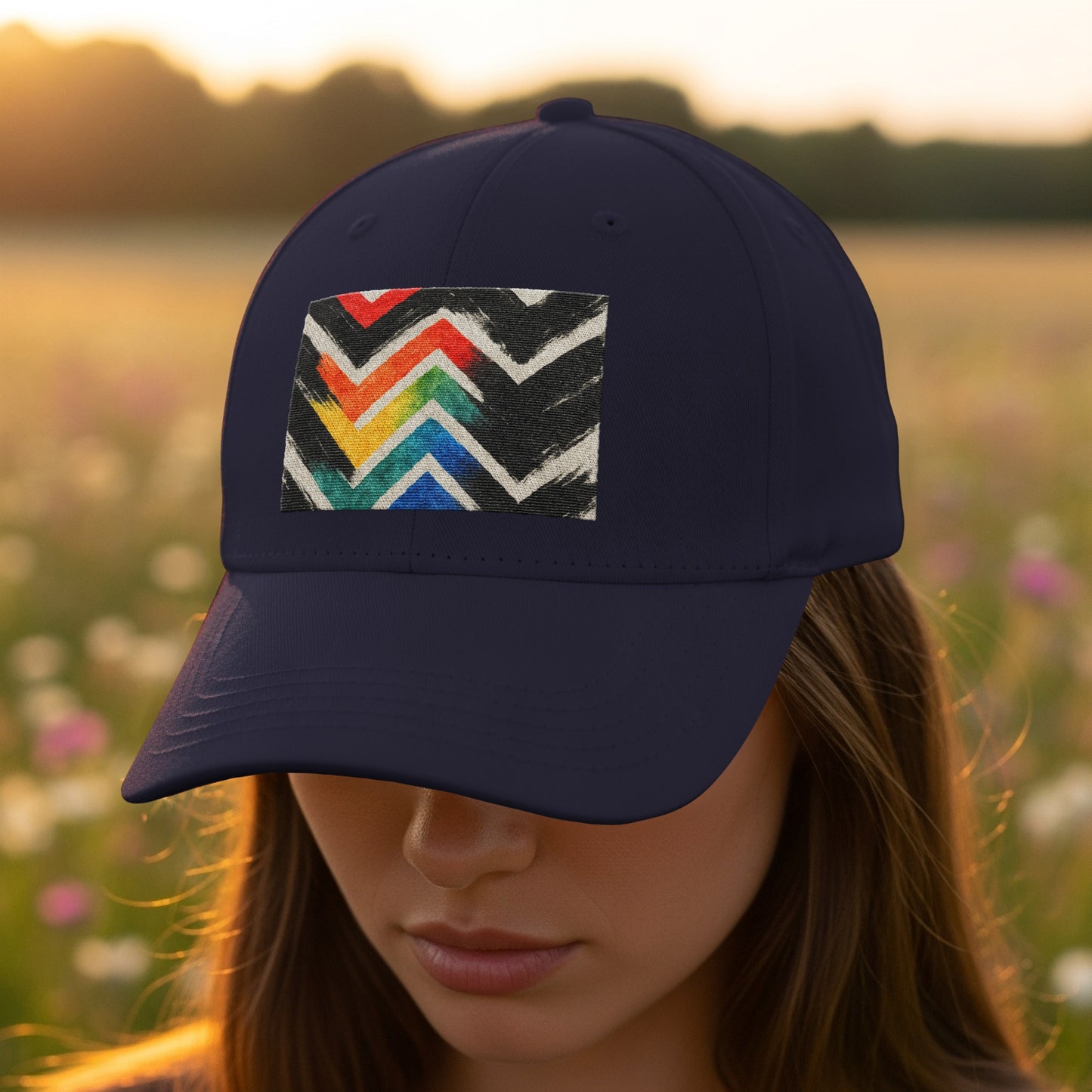 Multicolor Chevron Design Hat Fashion Accessory Product type