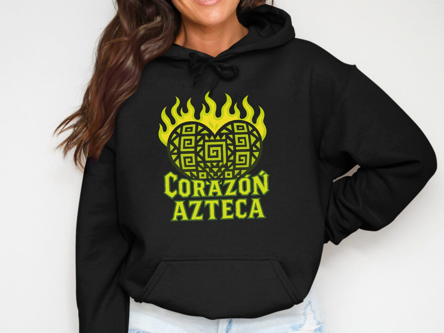 Corazón Azteca Heart Flames Hoodie product type