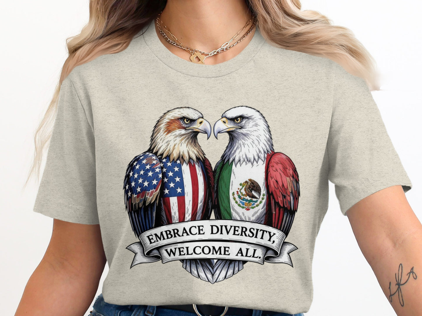 Embrace Diversity Welcome All Graphic T-Shirt product