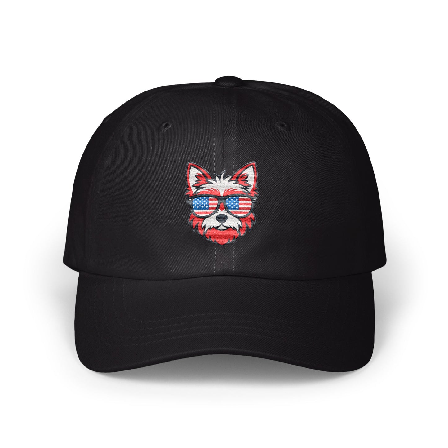 USA Sunglasses Cool Dog Embroidered Black Cap product type