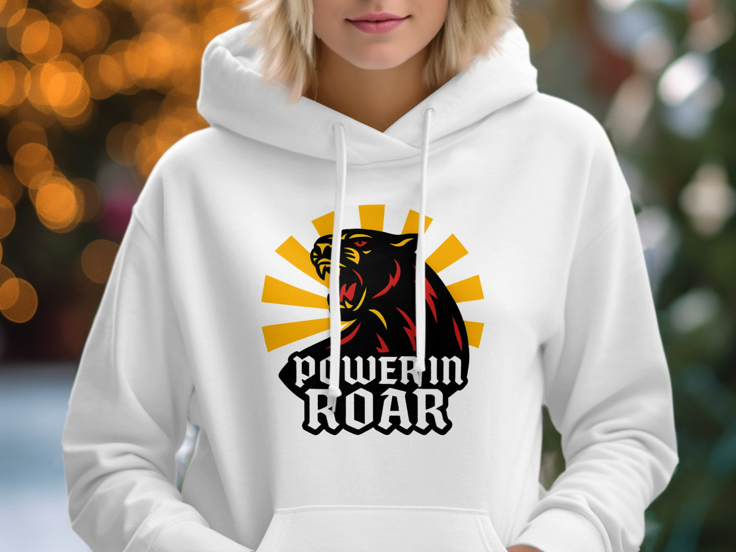 Powerin Roar Panther Design Hooded Sweatshirt product