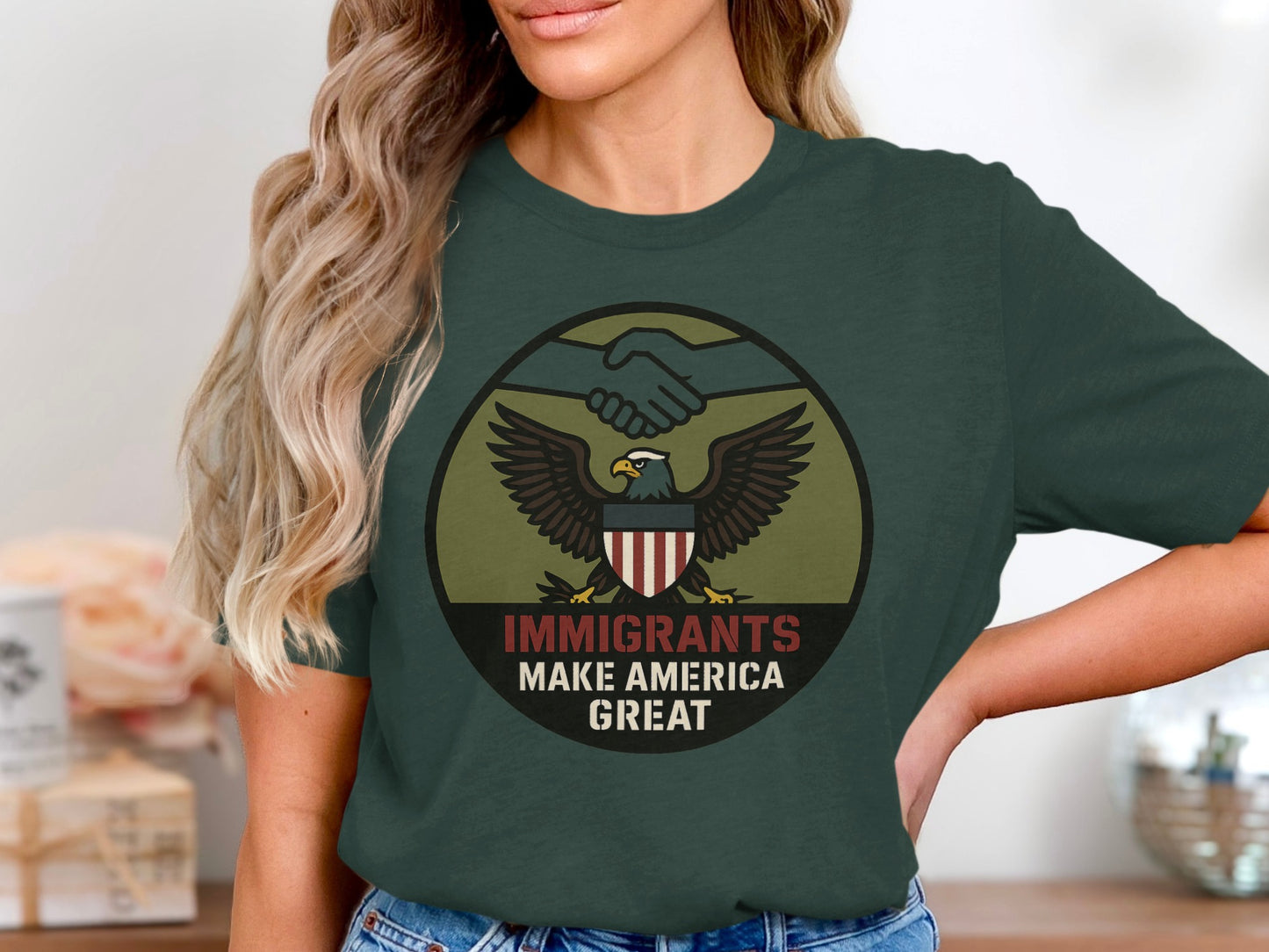 Immigrants Make America Great Eagle Shirt product