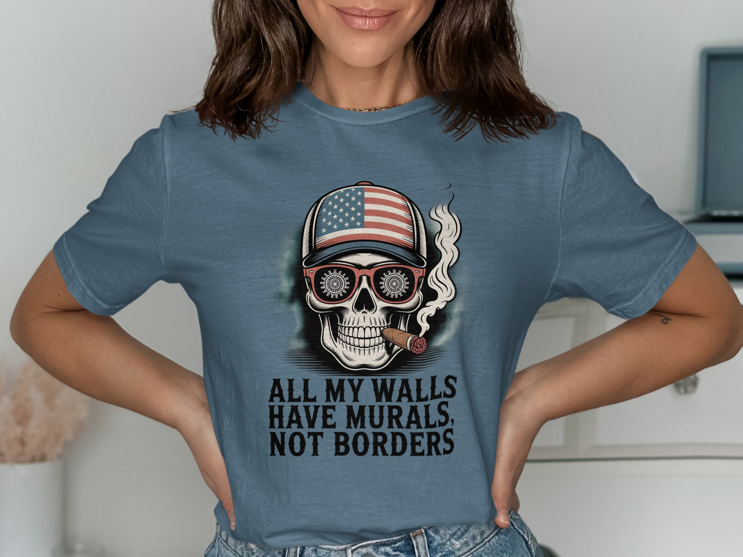 All My Walls Have Murals Not Borders T-shirt product type