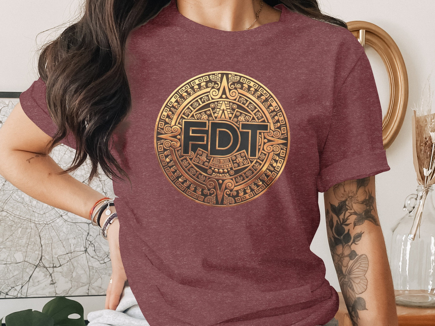 FDT Aztec Calendar Graphic Tee shirt product