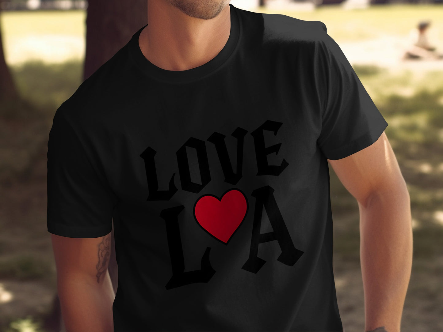 Love LA Graphic T-Shirt Heart Design Apparel product type