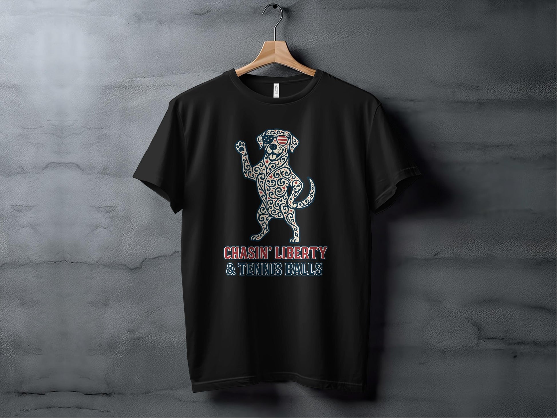 Chasin' Liberty and Tennis Balls Graphic T-Shirt product type