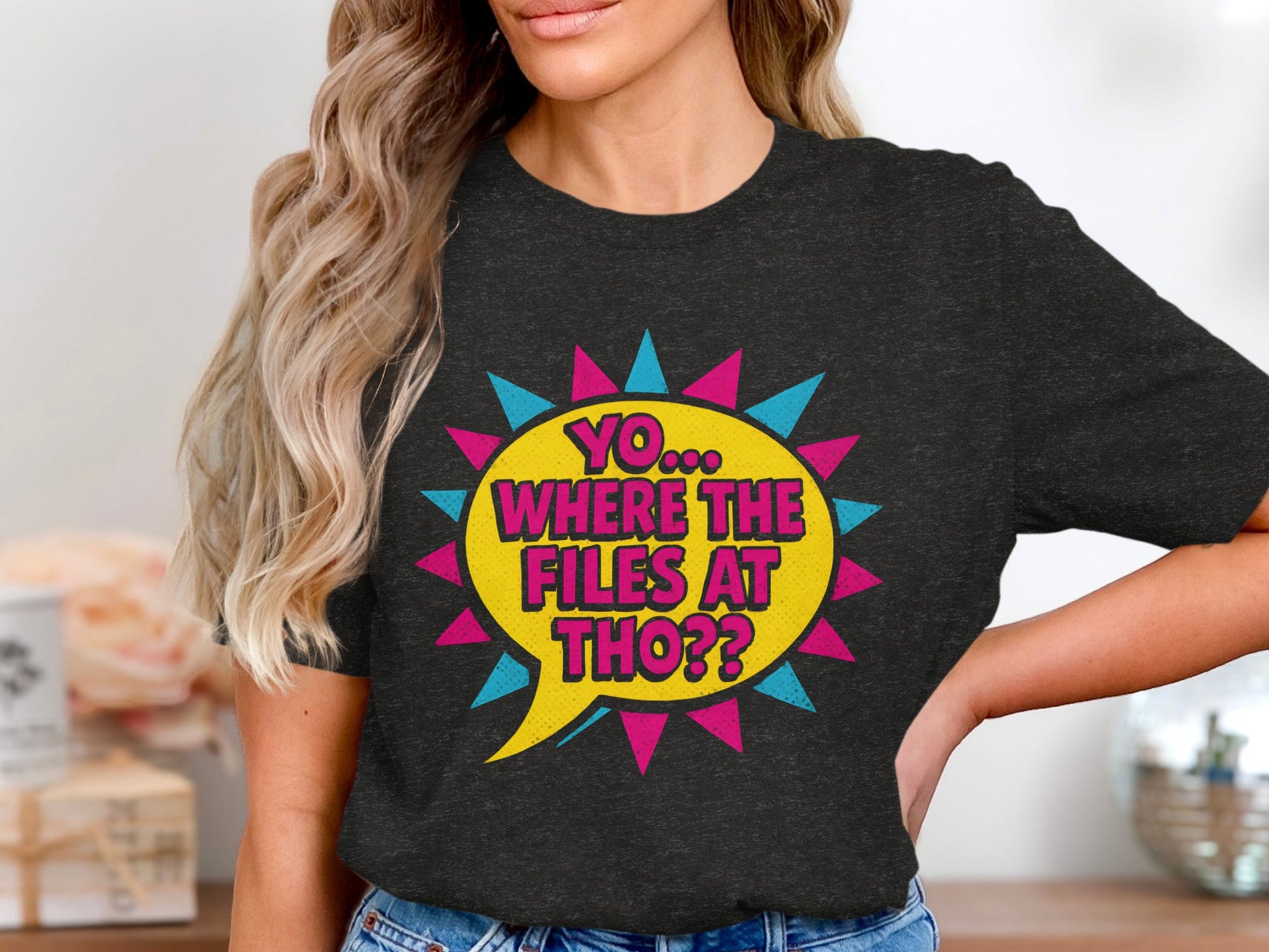 YO WHERE THE FILES AT THO Graphic T-shirt product